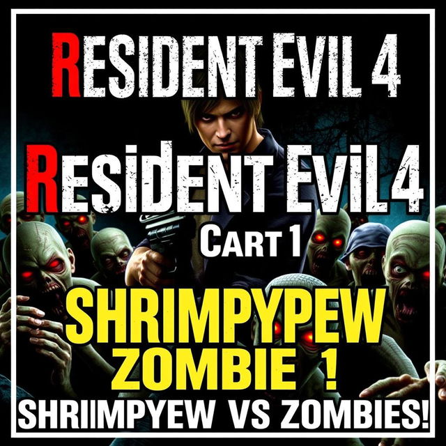 A vibrant YouTube thumbnail for a video titled "Resident Evil 4 (2005) Cap