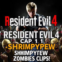 A vibrant YouTube thumbnail for a video titled "Resident Evil 4 (2005) Cap
