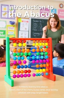 An engaging and colorful visual introduction to the abacus, featuring a bright and cheerful abacus with vibrant beads in various colors