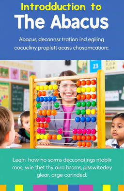 An engaging and colorful visual introduction to the abacus, featuring a bright and cheerful abacus with vibrant beads in various colors