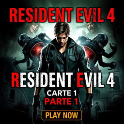 A visually striking YouTube thumbnail for 'Resident Evil 4 (2005) Cap