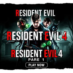 A visually striking YouTube thumbnail for 'Resident Evil 4 (2005) Cap