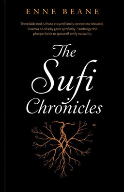 A striking black book cover featuring the title 'The Sufi Chronicles' in elegant white or gold calligraphy