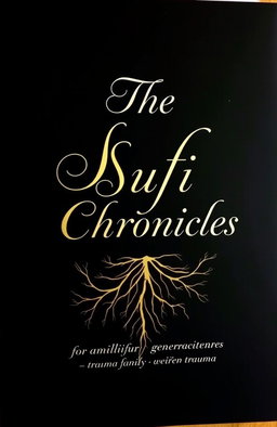 A striking black book cover featuring the title 'The Sufi Chronicles' in elegant white or gold calligraphy