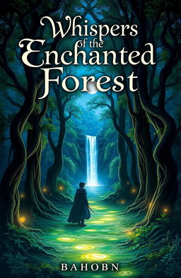 A captivating book cover featuring a mystical forest scene