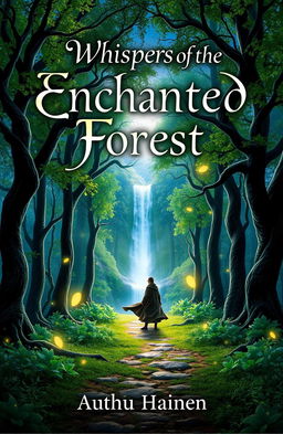 A captivating book cover featuring a mystical forest scene