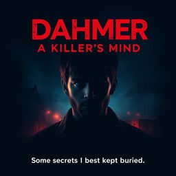 A movie poster featuring Jeffrey Dahmer, styled as a true-crime thriller for Netflix
