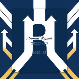 A beautifully designed cover page for an Annual Report 2022-23