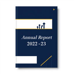 A beautifully designed cover page for an Annual Report 2022-23