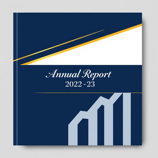 A beautifully designed cover page for an Annual Report 2022-23