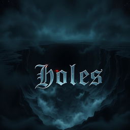A captivating book cover design that exudes dark vibes, focused on the theme of mysterious holes