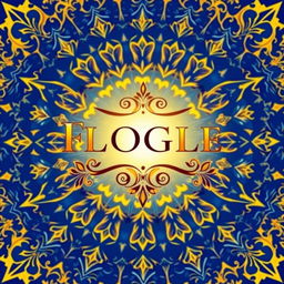 A beautifully designed cover page for a book, featuring an intricate mandala design as the background in vibrant shades of blue and gold