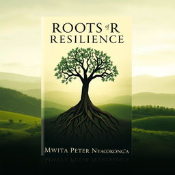A captivating book cover design for 'Roots Of R Resilience' by Mwita Peter Nyagokong'a