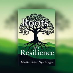 A captivating book cover design for 'Roots Of R Resilience' by Mwita Peter Nyagokong'a