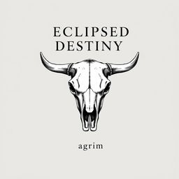 A book cover featuring a detailed illustration of a cow's skull facing straight on, emphasizing its intricate features and textures