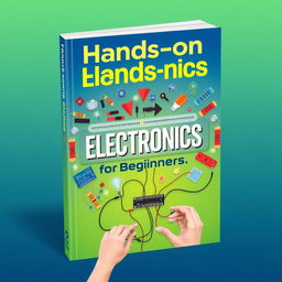 An eye-catching book cover for 'Hands-on Electronics for Beginners'