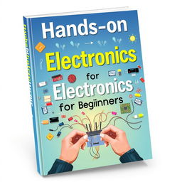 An eye-catching book cover for 'Hands-on Electronics for Beginners'
