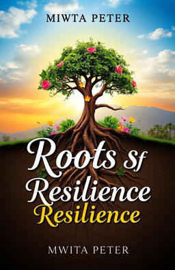 An artistic representation of the book 'Roots Of Resilience' by Mwita Peter