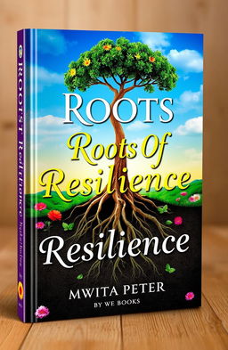 An artistic representation of the book 'Roots Of Resilience' by Mwita Peter