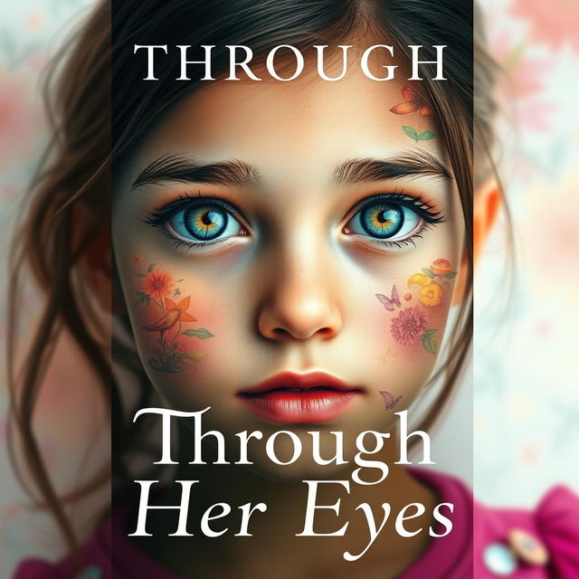 A captivating book cover for a novel titled 'Through Her Eyes'