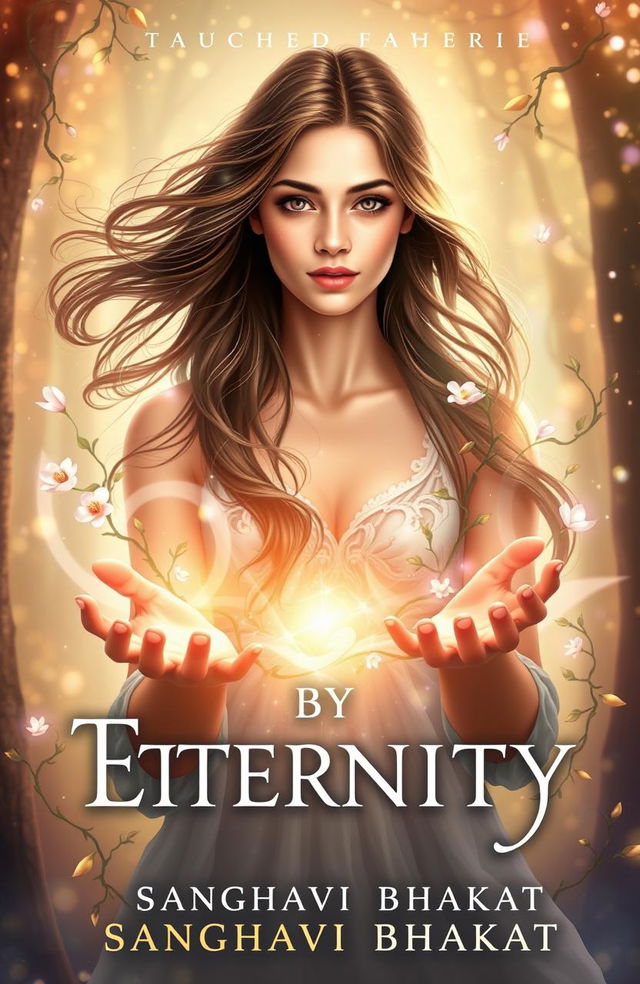 Create a beautiful fantasy book cover for 'Touched By Eternity', by Sanghavi Bhakat