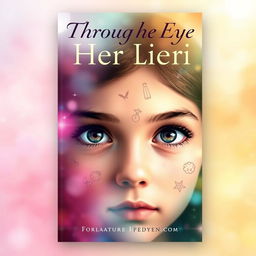 A captivating book cover design for the title "Through Her Eyes"