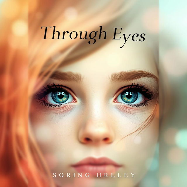 A captivating book cover design for the title "Through Her Eyes"