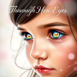 A beautiful book cover design for the title "Through Her Eyes"