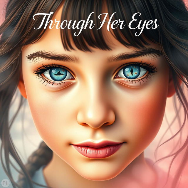 A beautiful book cover design for the title "Through Her Eyes"