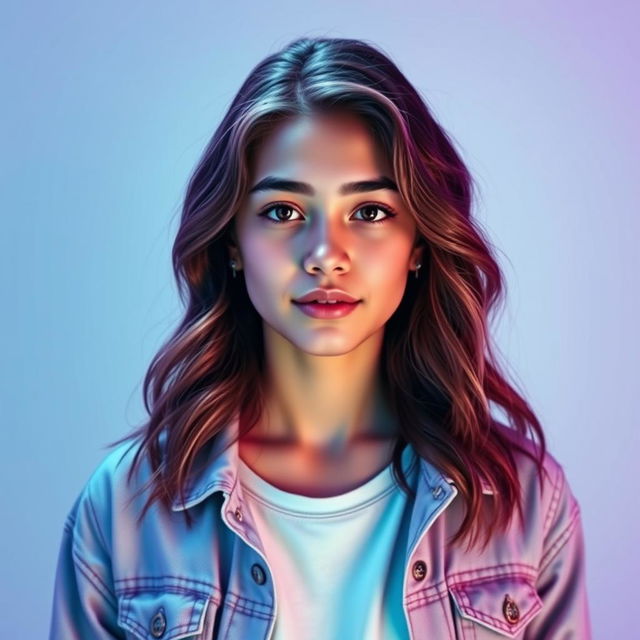 A striking and colorful digital portrait suitable for a profile picture