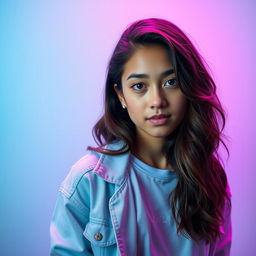 A striking and colorful digital portrait suitable for a profile picture