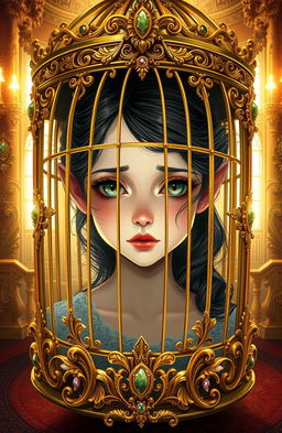 A mesmerizing book cover illustration depicting a beautiful girl with delicate facial features, embodying the essence of innocence and vulnerability, who is blind