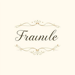 A simple yet elegant French front cover design featuring a beautiful cursive font
