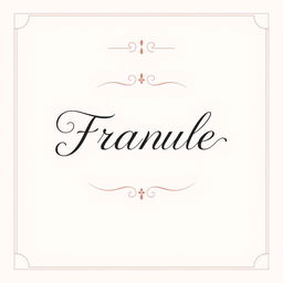 A simple yet elegant French front cover design featuring a beautiful cursive font