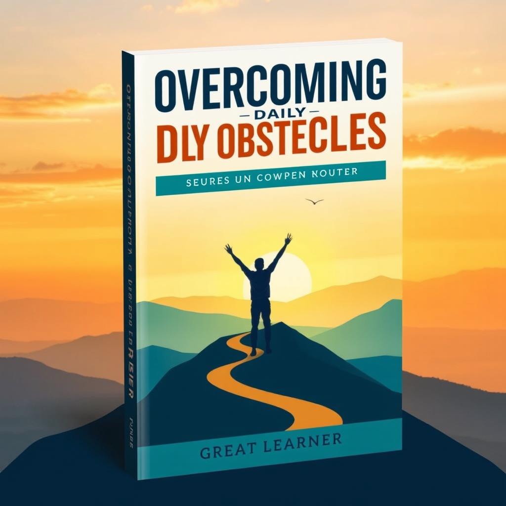 A book cover design for 'Overcoming Daily Obstacles by Great Learner'