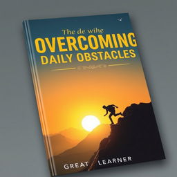 A captivating book cover for 'Overcoming Daily Obstacles by Great Learner'