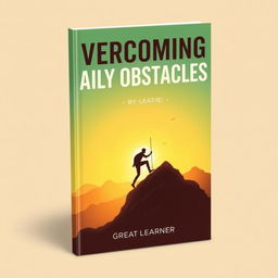 A captivating book cover for 'Overcoming Daily Obstacles by Great Learner'