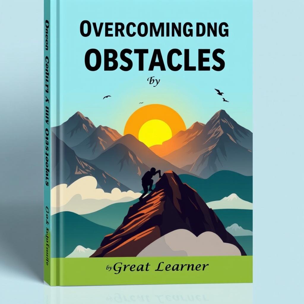 A captivating book cover for 'Overcoming Daily Obstacles by Great Learner'