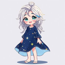 A character inspired by stars and constellations, embodying a youthful and vibrant appearance