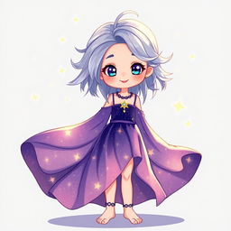 A character inspired by stars and constellations, embodying a youthful and vibrant appearance