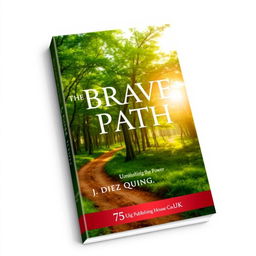 An eye-catching book cover design for 'The Brave Path: Unleashing the Power of Courage to Conquer' by J