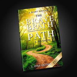 An eye-catching book cover design for 'The Brave Path: Unleashing the Power of Courage to Conquer' by J