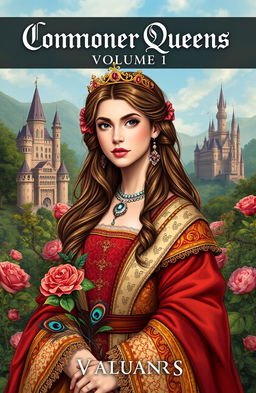A stunning book cover design for 'Commoner Queens Volume 1'