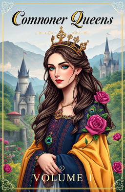 A stunning book cover design for 'Commoner Queens Volume 1'