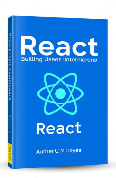 A modern and eye-catching book cover design for a React programming book