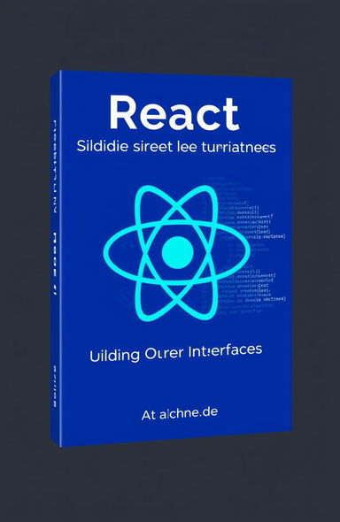 A modern and eye-catching book cover design for a React programming book