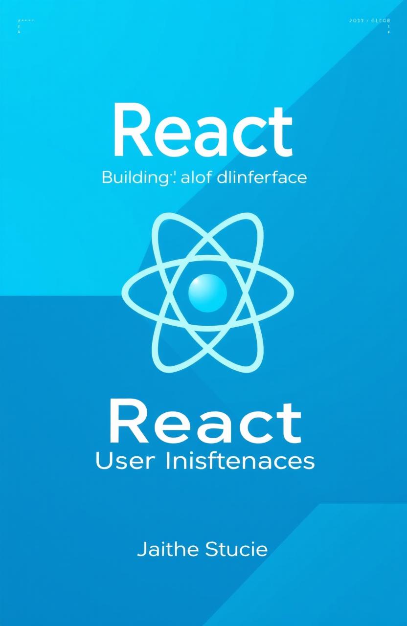 A modern and eye-catching book cover design for a React programming book