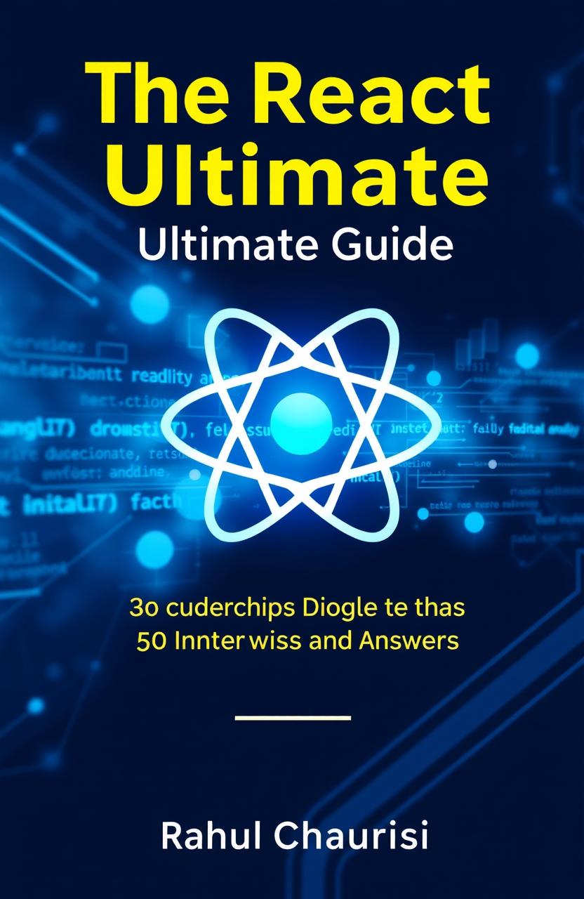 A book cover design for 'The React Ultimate Guide' featuring a bold title that reads 'The React Ultimate Guide' prominently at the top