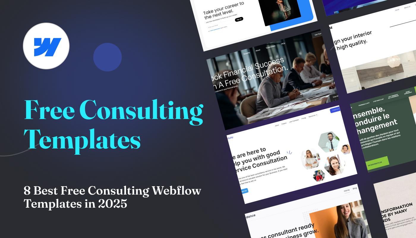 Discover which of the top free consulting Webflow templates is perfect for your needs! Answer a few fun questions to uncover your ideal choice!
