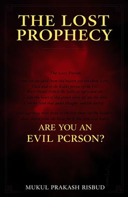 A book cover design featuring a dark, reddish-black background with an ethereal glow